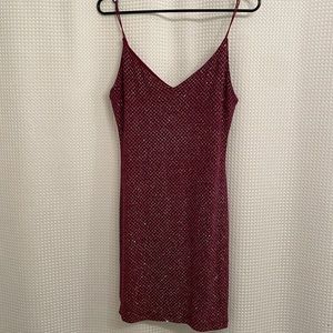 B.Darlin Red & Silver Party Dress